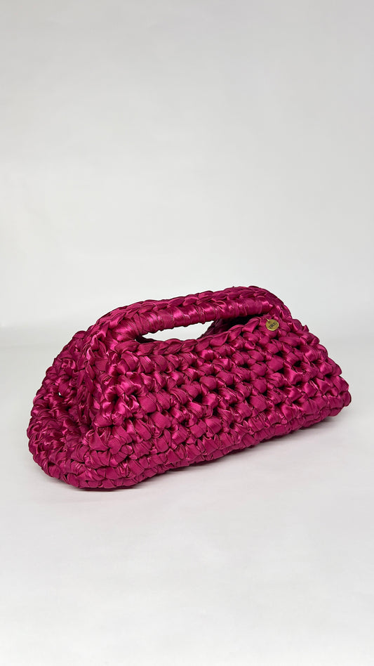 Clutch Satin Party Bag | Magenta