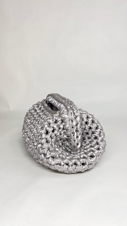 Clutch Satin Party Bag | Silver