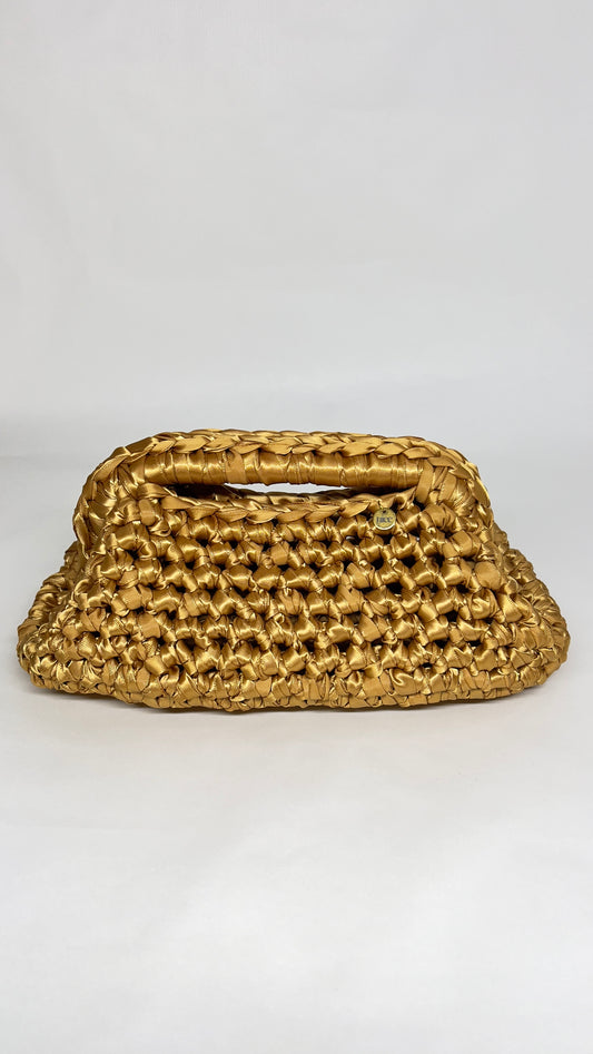 Clutch Satin Party Bag | Gold
