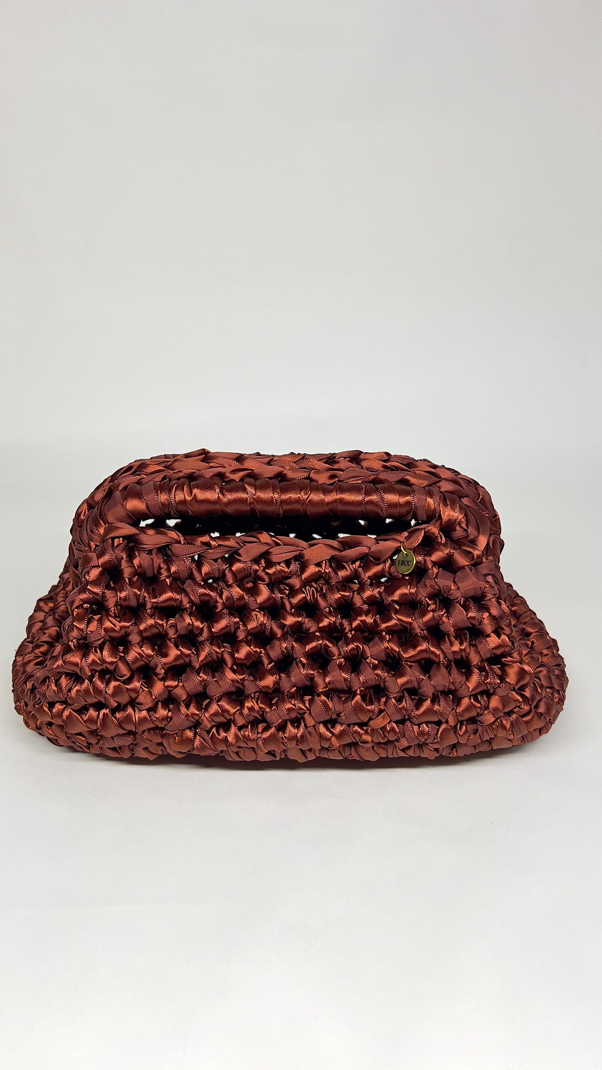 Clutch Satin Party Bag | Copper Brown