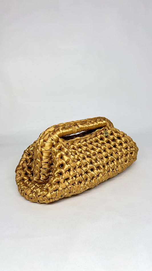 Clutch Satin Party Bag | Gold