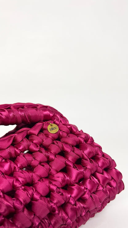 Clutch Satin Party Bag | Magenta