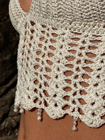 Triangle-shaped Design Crop Top