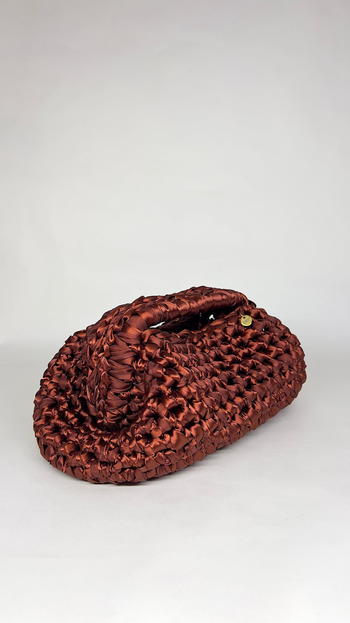 Clutch Satin Party Bag | Copper Brown