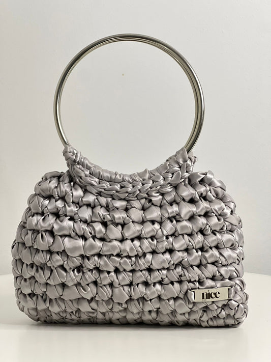 Satin Party Bag | Silver